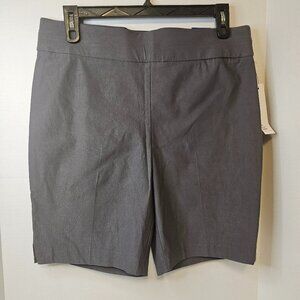 Apt. 9 Brynn Gray Haze Women Bermuda Mid Rise Size 16 Pull On